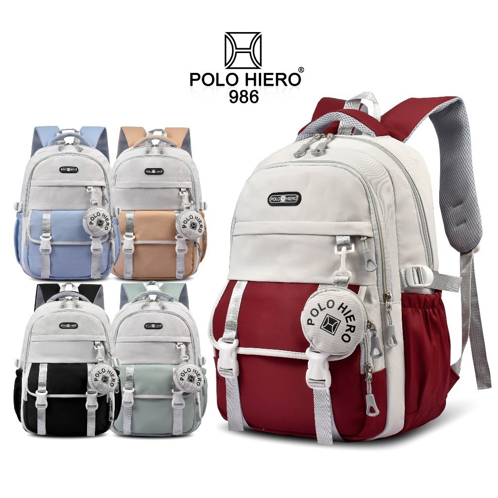 Polo Hiero Tas Ransel Polo Hiero 986 Tas Laptop Sekolah Wanita