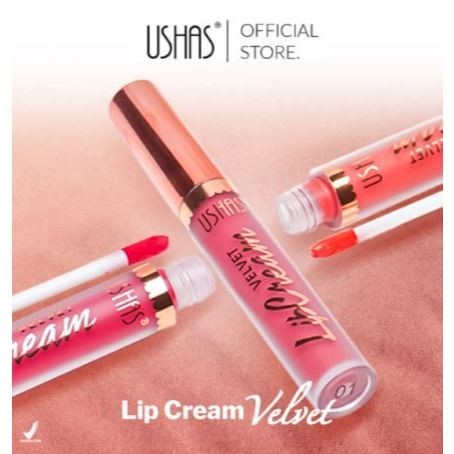 [GROSIR] USHAS LIP CREAM VELVET 3.8ML - LIP CREAM USHAS