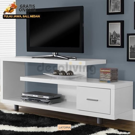 Meja Tv Simple Elegan Panjang 120 Lebar 30 Tinggi 40 Cm