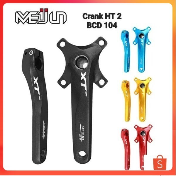 Meijun XT Arm Crank HT2 HT 2 BCD 104 mm Crank Arm Hollowtech 2 Sepeda