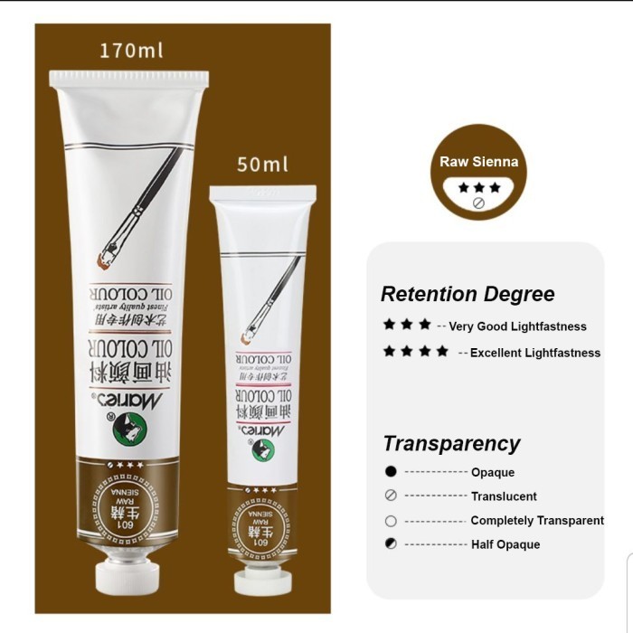 

promo ✨ -Cat Minyak Maries / Oil Paint 170 ml - Raw Sienna