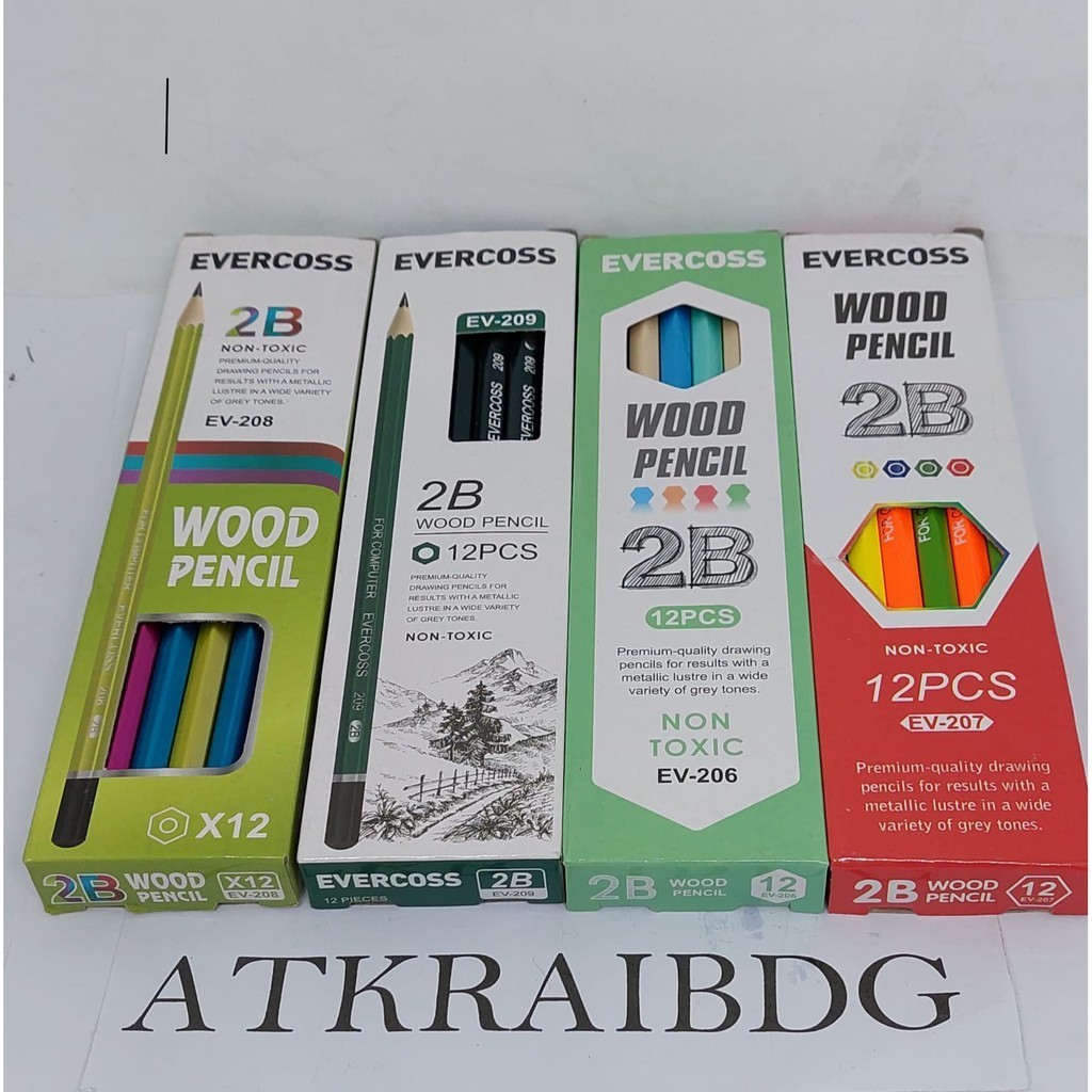 

Pensil 2B Wood Evercoss EV-20 / 1 Pack Pinsil Alat Tulis Ujian Komputer