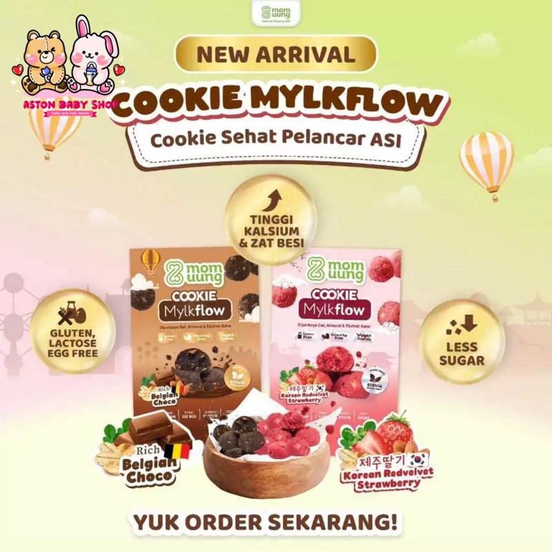 Mom Uung Mylkflow Cookies Pelancar Asi Asi Booster Snack Momuung cookies