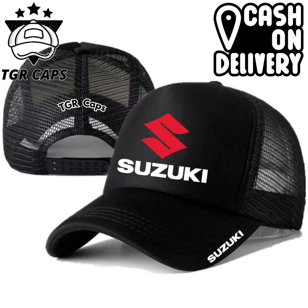 TGR Caps Topi Trucker SUZUKI - Topi Distro SUZUKI Logo - Topi SUZUKI Premium - Topi Pria Dewasa - To