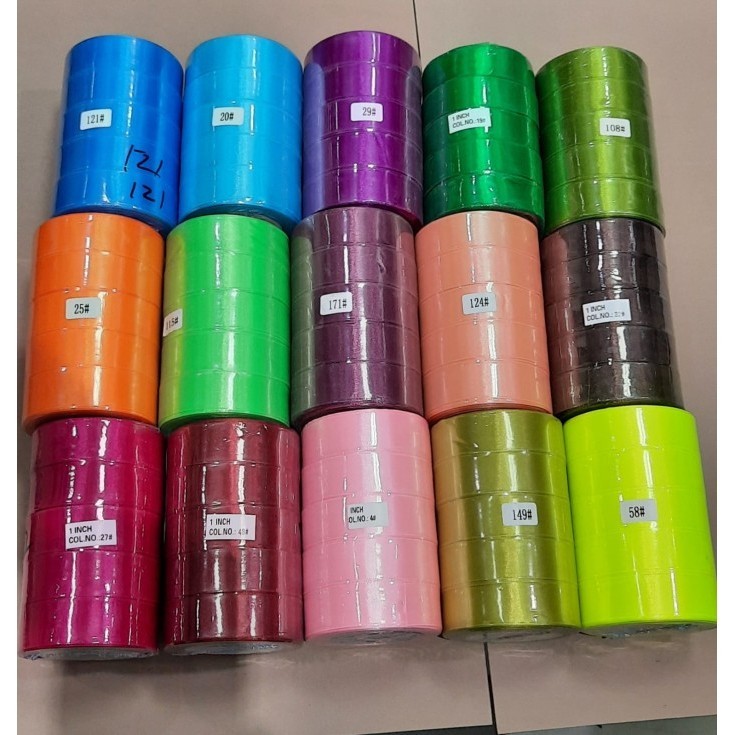 

Pita Satin 2.5cm / 25mm / 1inch Pita Kado - Biru turkis 47