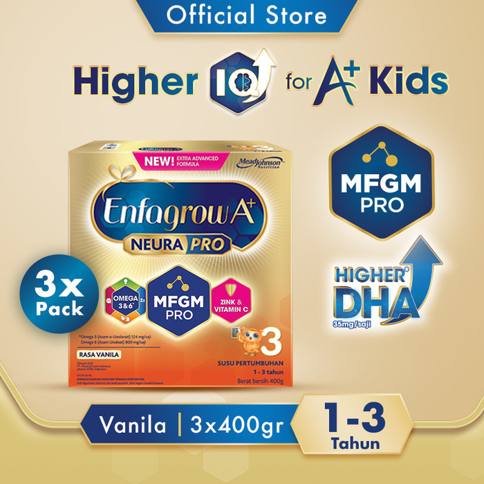 

TERJUAL Enfagrow A+ 3 Susu Formula Vanila 400g x 3