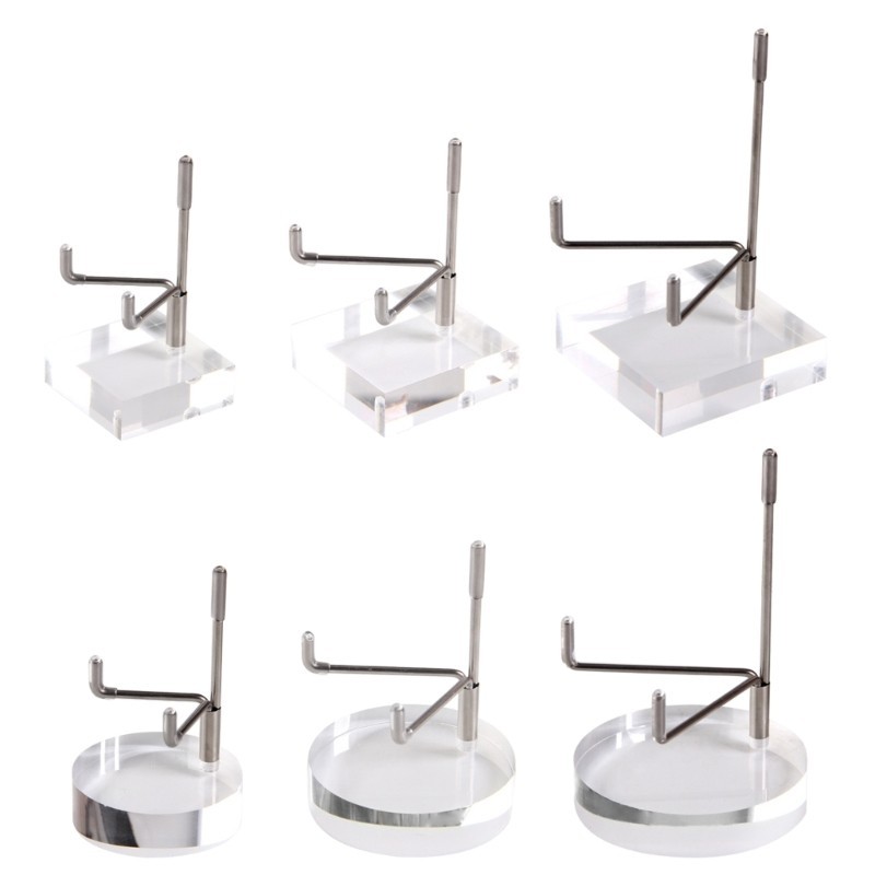 

Adjustable Metal Display Stand Easel with Acrylic Base for Minerals Crystal Gemstones Small Collectibles Clear Drop shipping