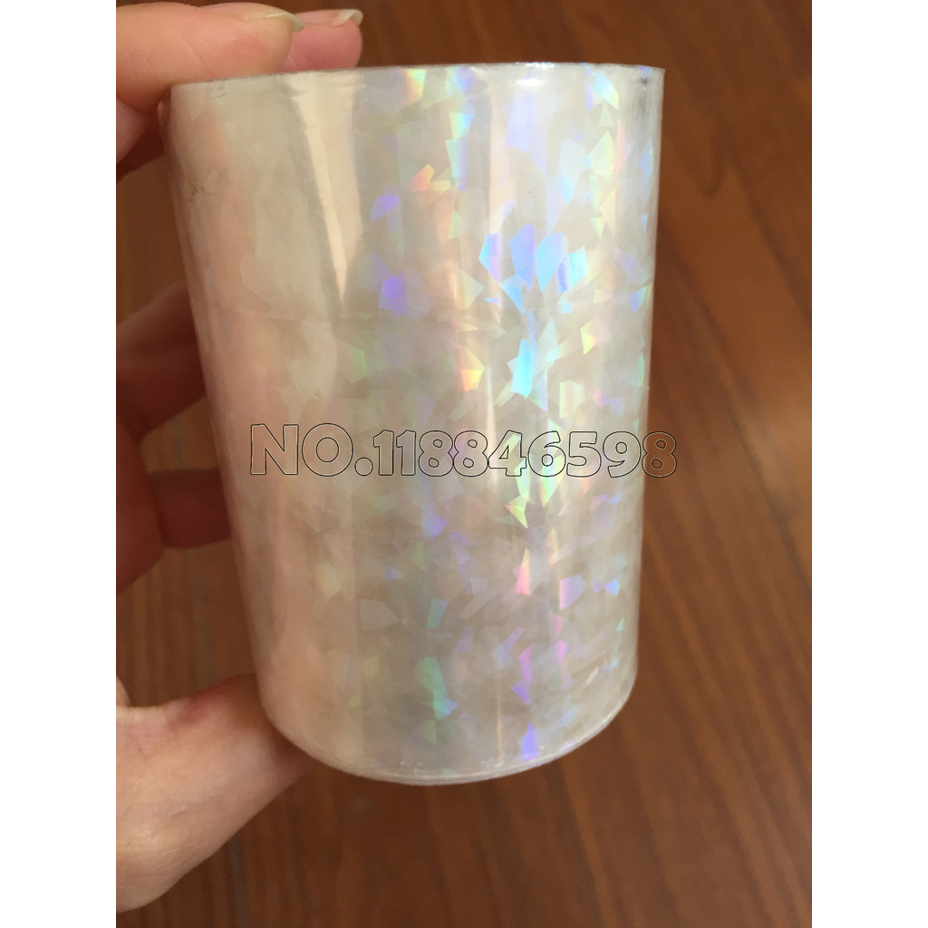 

Holographic Plain Transparent Hot Stamping Foil On Paper or Plastic 8cm x 120m/Lot DIY Package Box