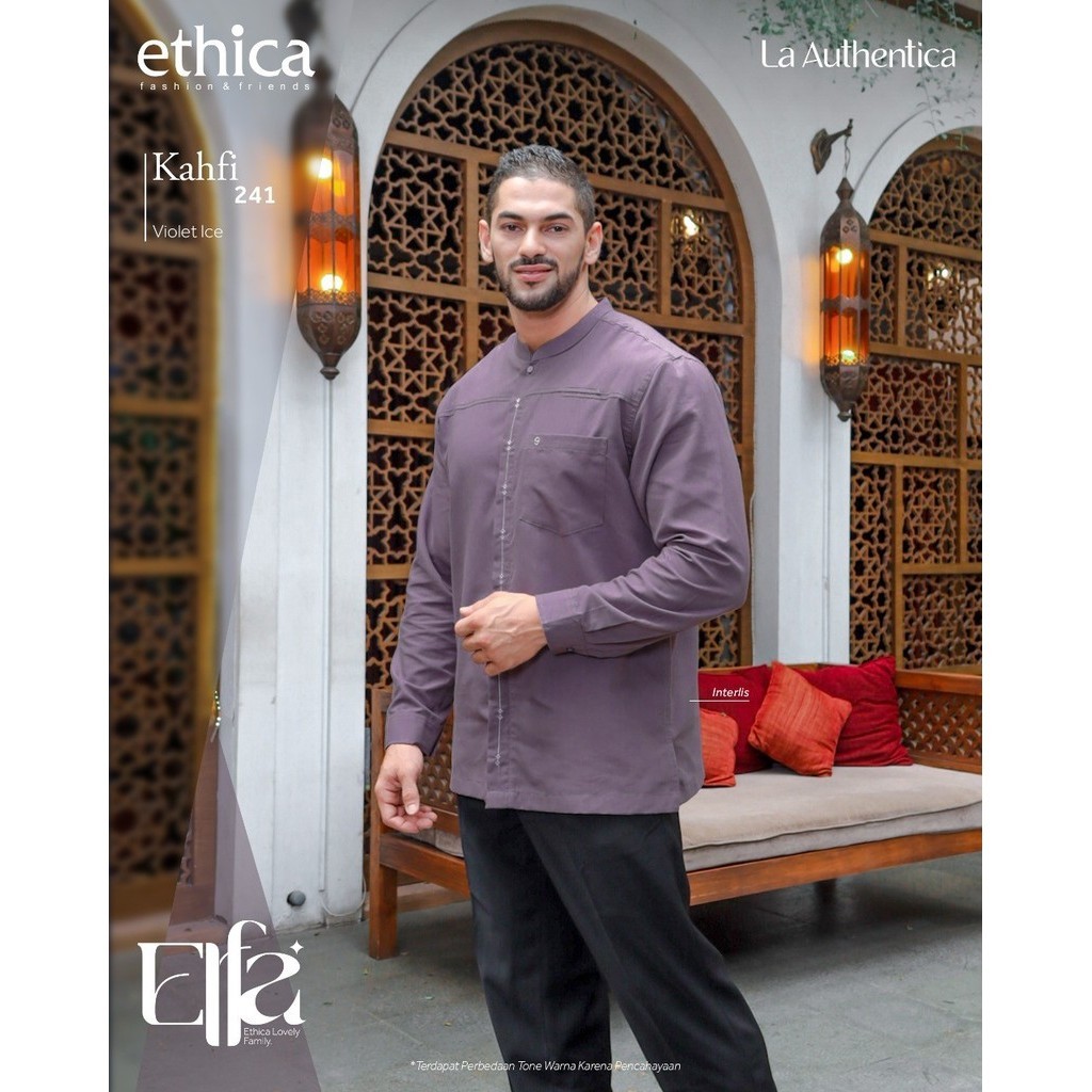 Ethica Koko Dewasa Lengan Panjang Kahfi 241 Variasi Bordir Minimalis [Sarimbit Elfa 264 & Elfa 265]
