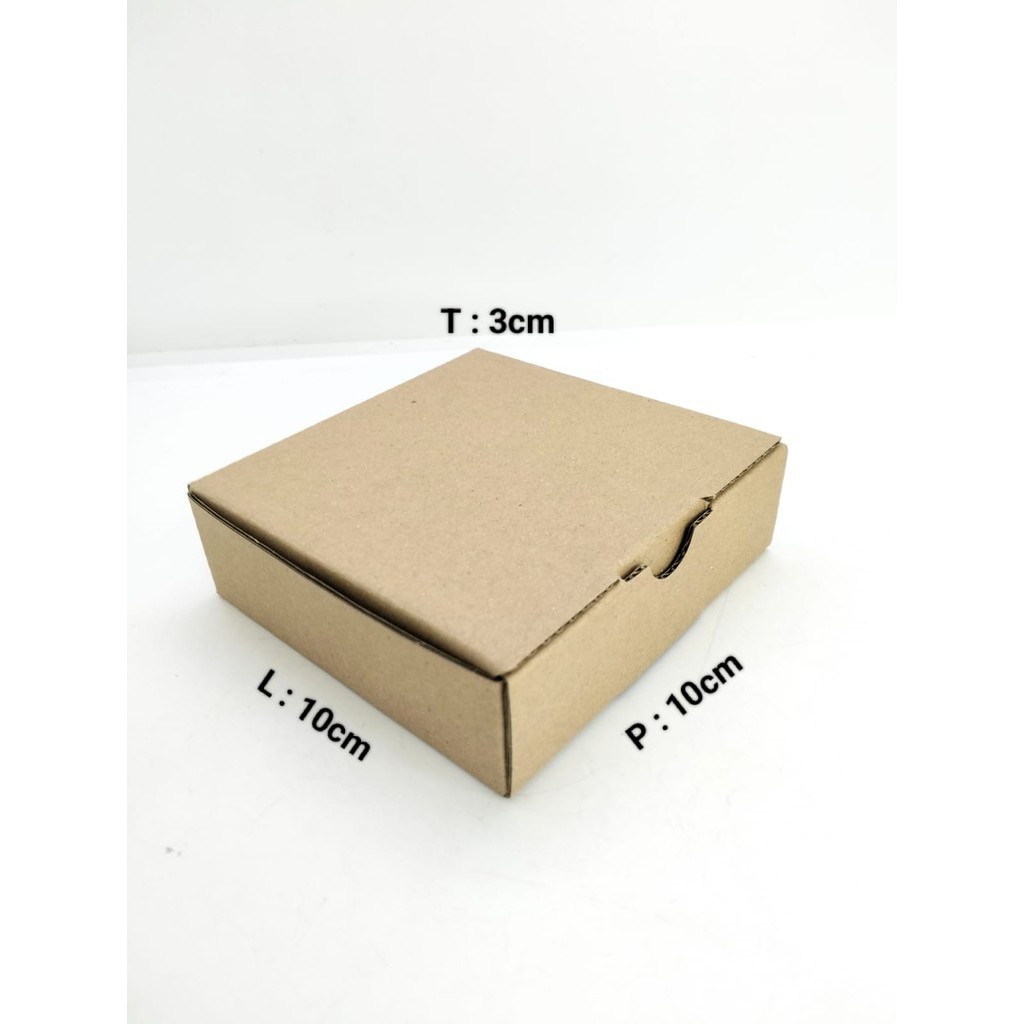 

10 Pcs Kardus Die Cut Coklat 10x10x3 cm E-Flute