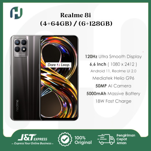 Realme 8i 4/64 GB - Second Mulus Fullset - Original 100%