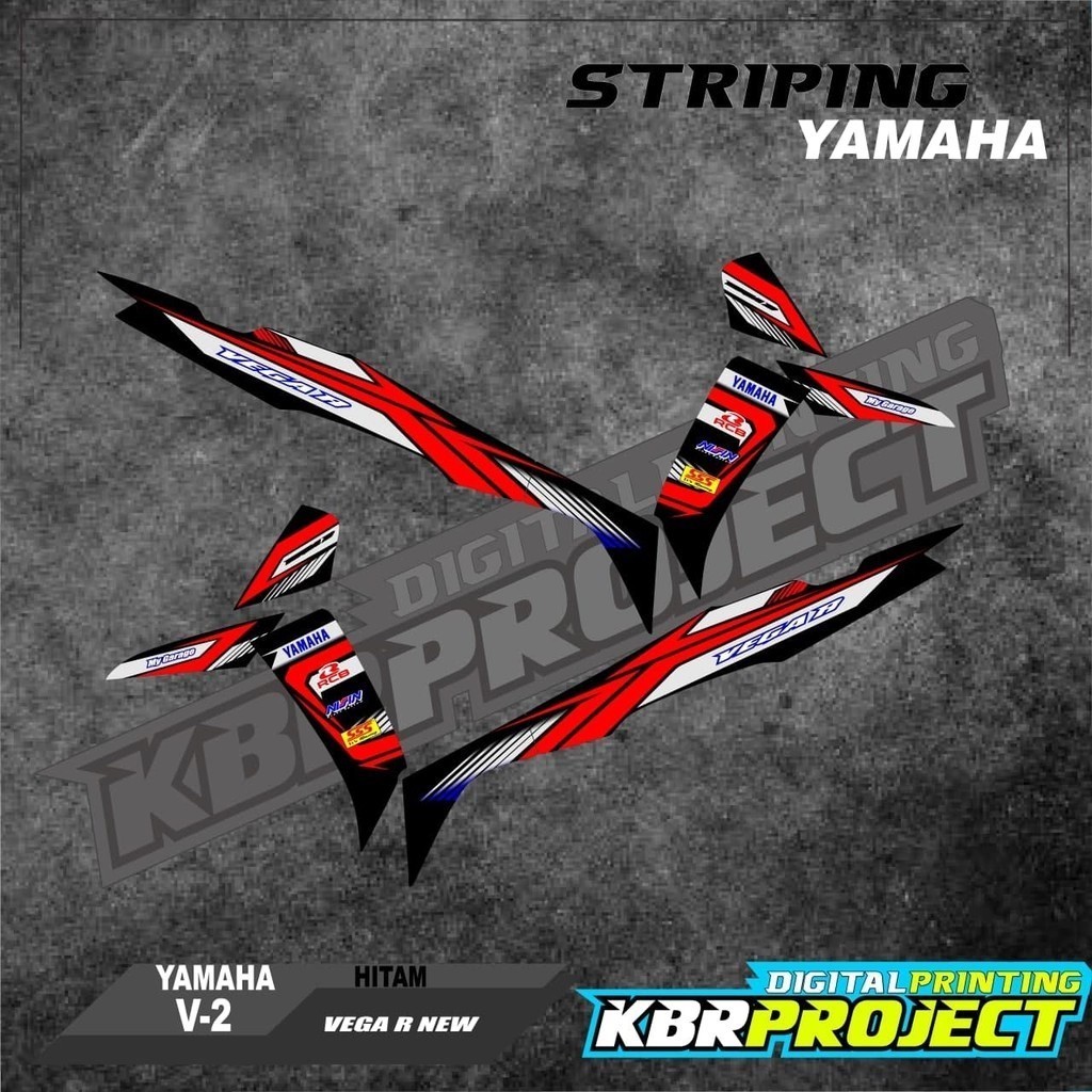 VEGA R NEW   striping  VEGA R NEW  motor  YAMAHA  motor sticker variasi