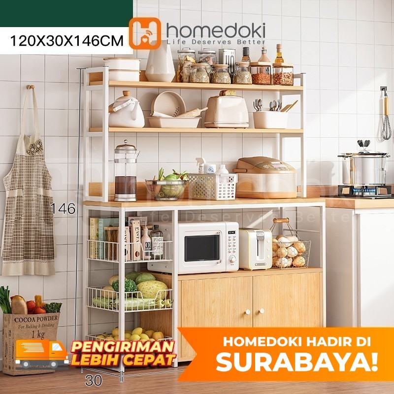 Homedoki Surabaya- Dapur Susun Minimalis Rak