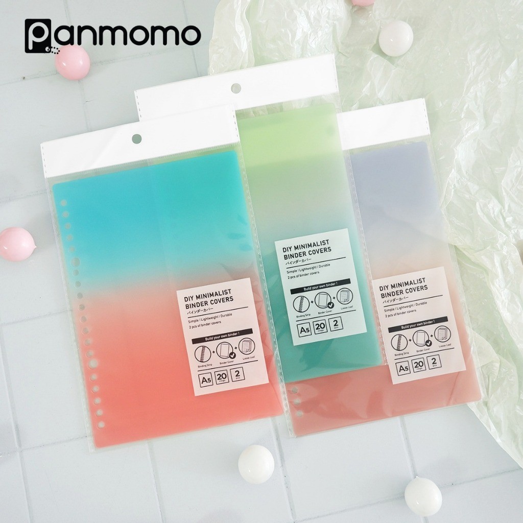 

Panmomo DIY Minimalist Binder Covers 2pc Gradient A5 - Sampul Binder / Cover Binder Dua Warna