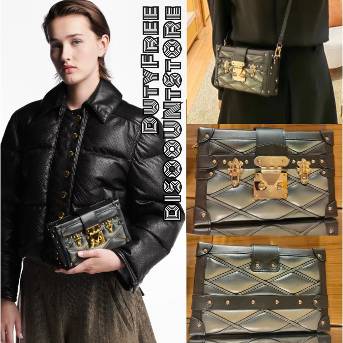 LV/Louis Vuitton/PETITE MALLE series/cowhide/shoulder crossbody bag