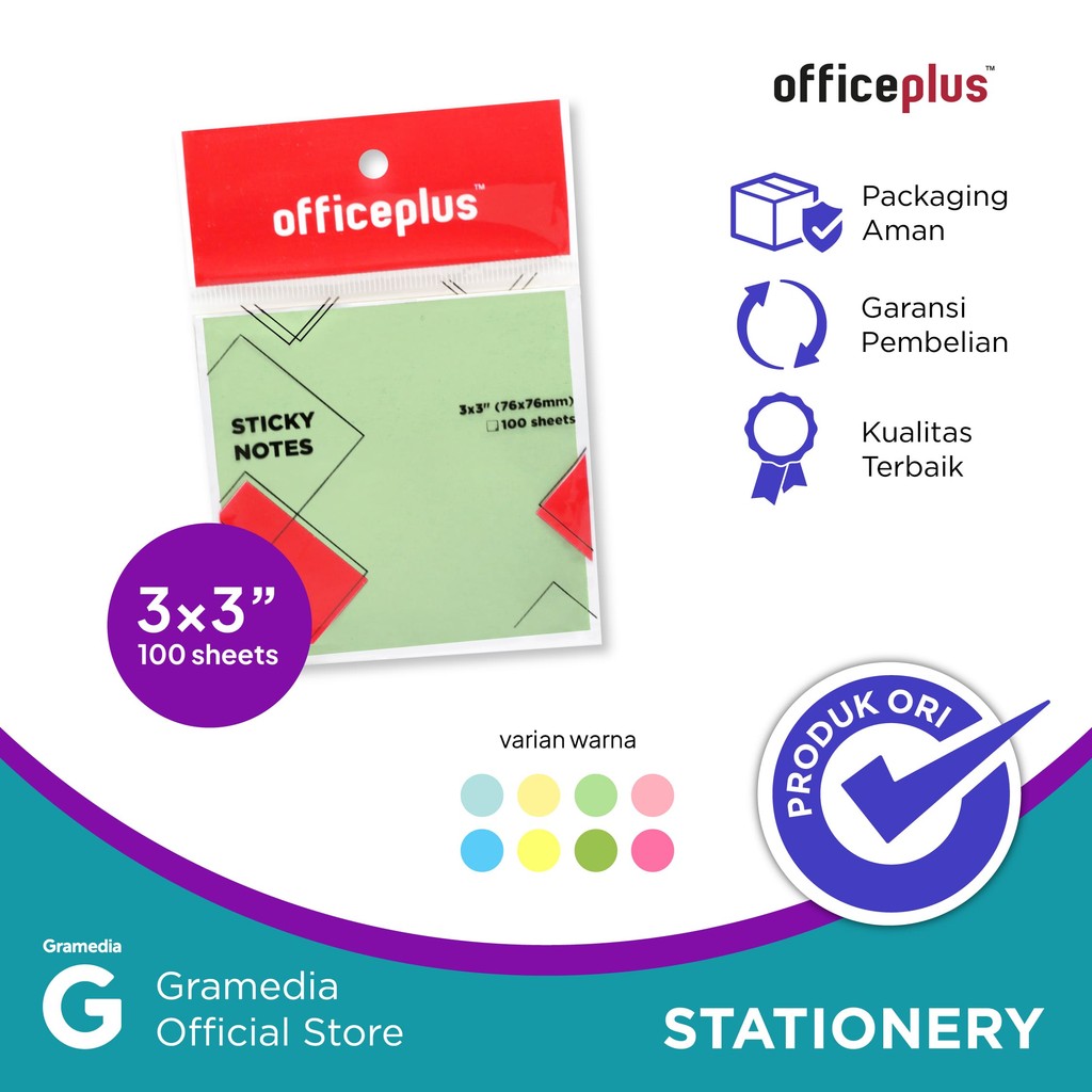 

Office-P Sticky Note 3X3` 100SHT Green