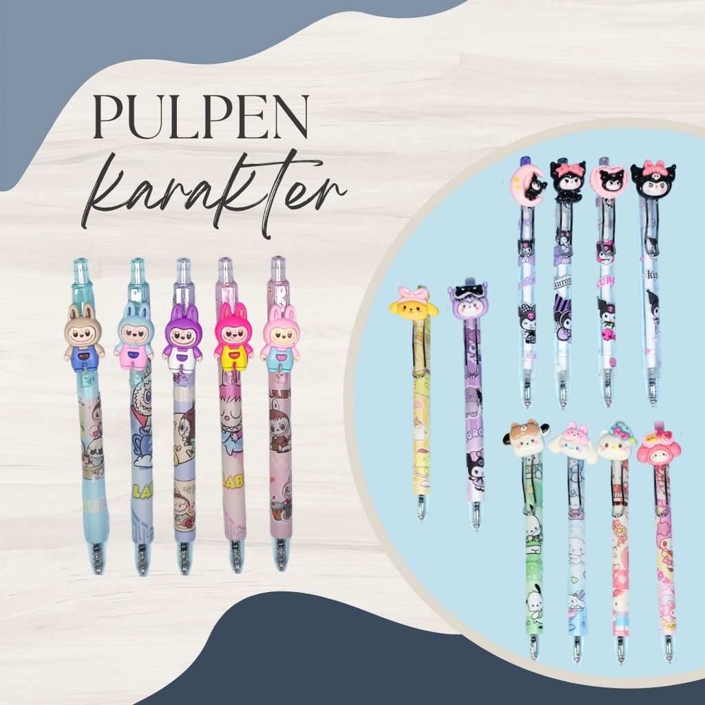 

PULPEN GEL KARAKTER Pena Tulis Anak Alat Tulis Sekolah Lucu Cinnamoroll Kuromi Labubu Jurnal [LMR-N]