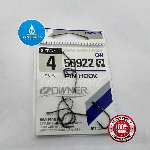 B042 Mata Kail Pancing Owner Pin Hook 50922 No4 isi7pcs grosir alat murah asli original ikan sungai 