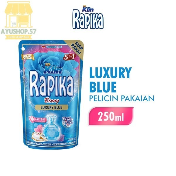 

Rapika Biang Refill Pewangi Pakaian All V [250 ml] - Luxury Blue - AYUSHOP57