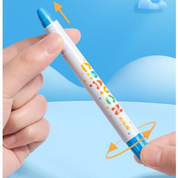 

HJK Crayon Putar Washable 36/48 Color Crayon For Kids Tidak Beracun yang Dapat Dicuci Pastel Minyak