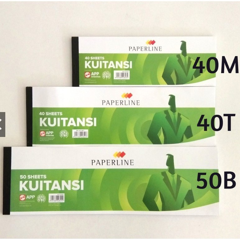 

Paperline | Buku Kwitansi KT 40M 40T 50B | 50 lembar