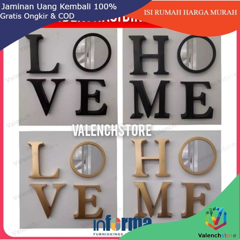 PAJANGAN HIASAN DINDING LOVE & HOME INFORMA / Dekorasi Dinding / love home /pigura dinding love home