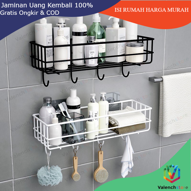 Rak Sabun / Rak Kamar Mandi / Rak Bumbu / Rak Tempel Dinding Kamar Mandi Rak Besi Gantung Tempelan