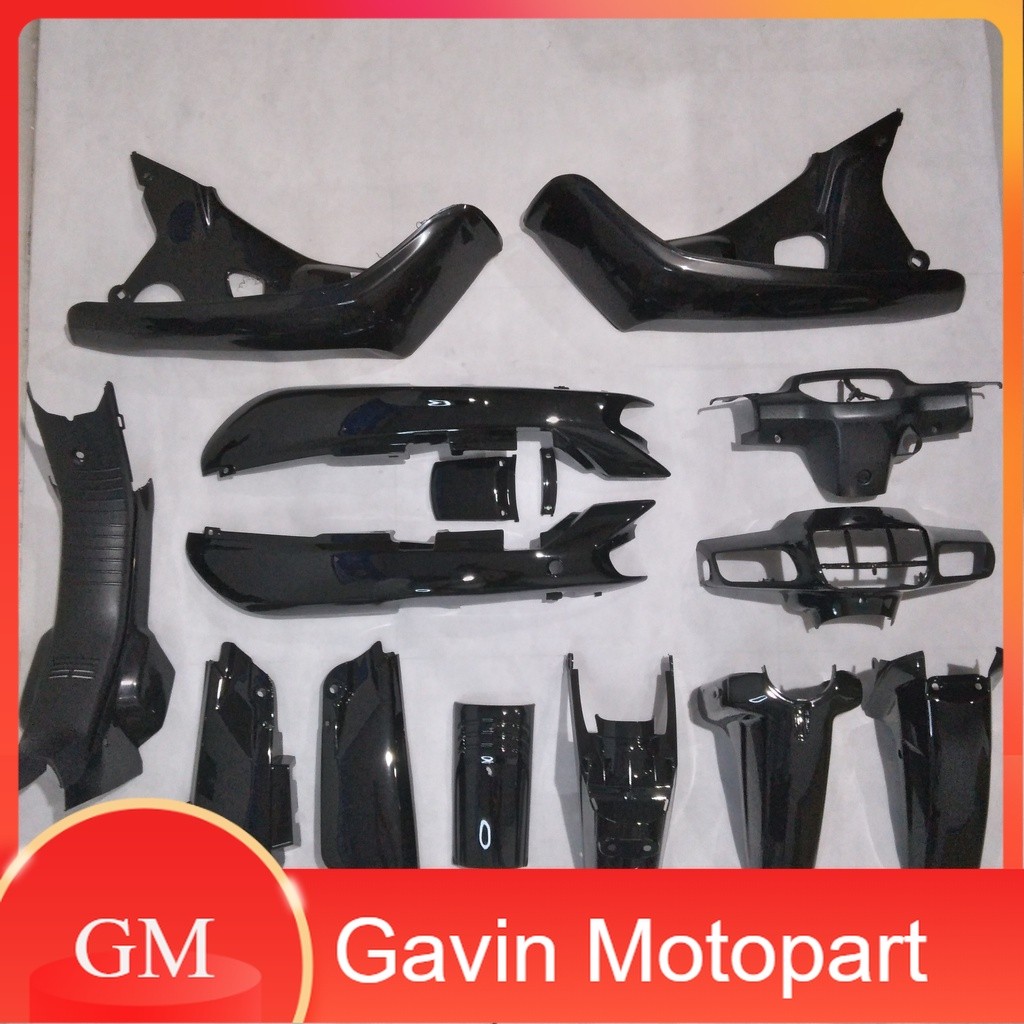 Full Body Astrea Grand Sabit Bulus Legenda Impressa Hitam WIN | complete set bodi kasar halus motor 