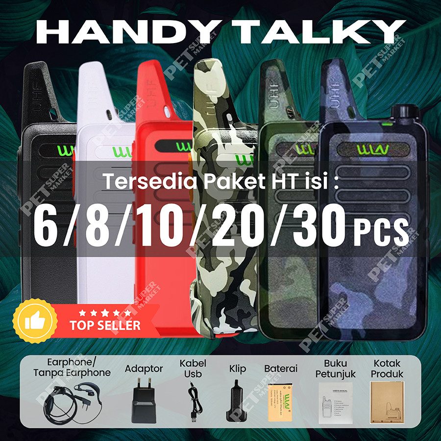 Paket WLN Walkie Talkie Full Set UHF KD C1 7 Hari Garansi | Two Way Radio Handy Talky Talkie HT KDC1