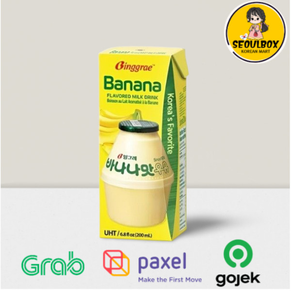 

Binggrae Banana Flavored Milk Drink 200ml - Minuman Susu Rasa Pisang Made In Korea