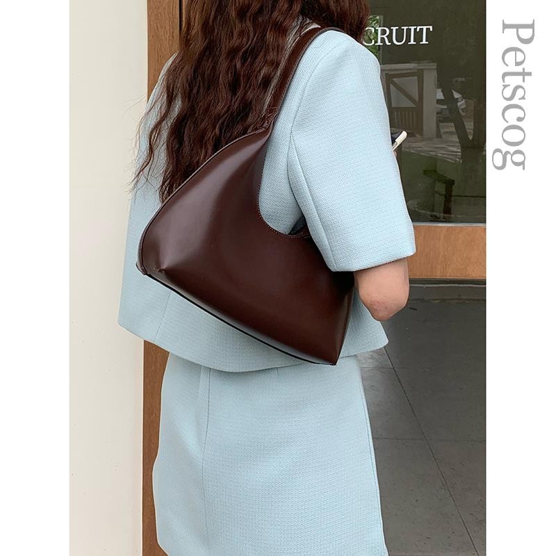 

Luxury Fashion Women's Handbag Y2k Solid Color Half-moon Underarm Hobo Clutch Purse Korean Style Designer Shoulder Bags 2023