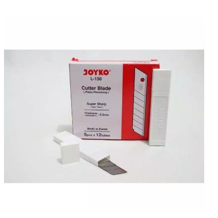 

[KIRIMHARIINI] - Cutter Blade Refill Isi Pisau Pemotong Joyko L-150 1 Tube 5 Pcs