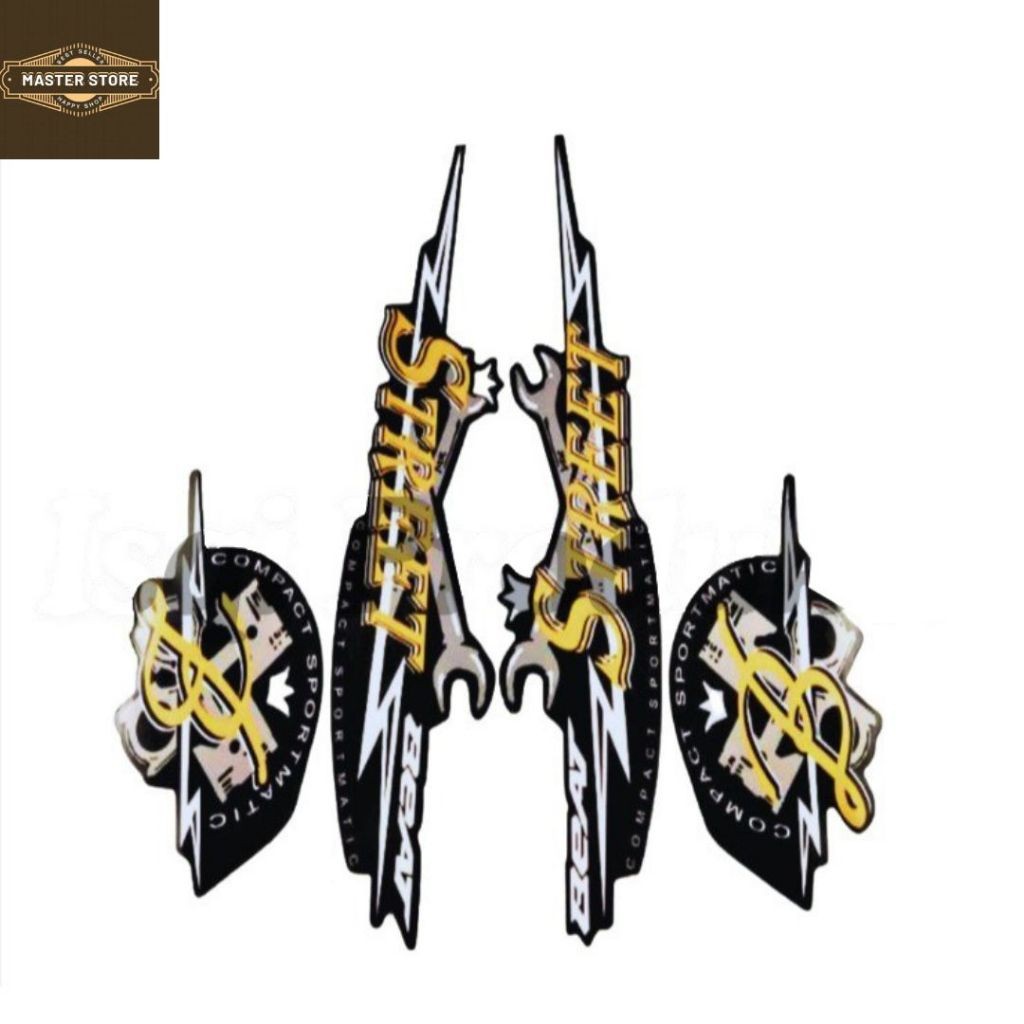 Striping Sticker Beat Street 2020 Hitam New List body motor Beat Street 2020