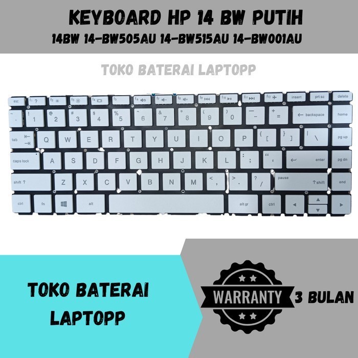 Keyboard HPP 14BW 14-BW 14-BW505AU 14-BW515AU PUTIH