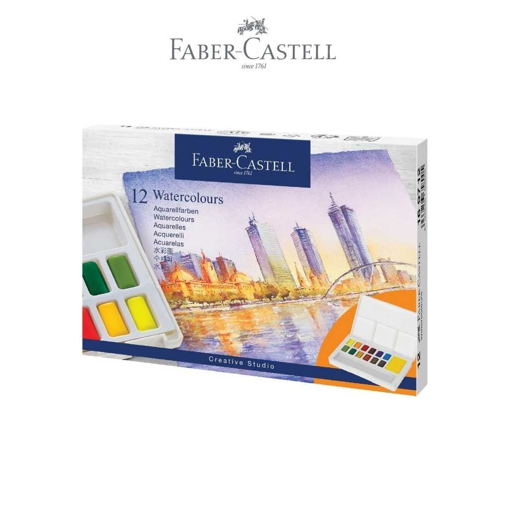 

fabercastell solid watercolor/cat air padat 12/24/48 warna