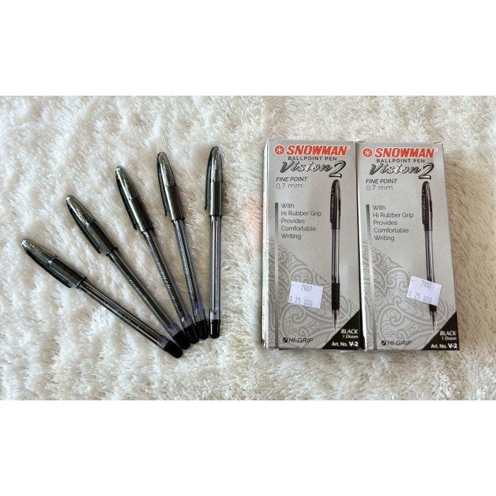 

PULPEN MERK SNOWMAN V-2 HITAM ISI 12 PCS