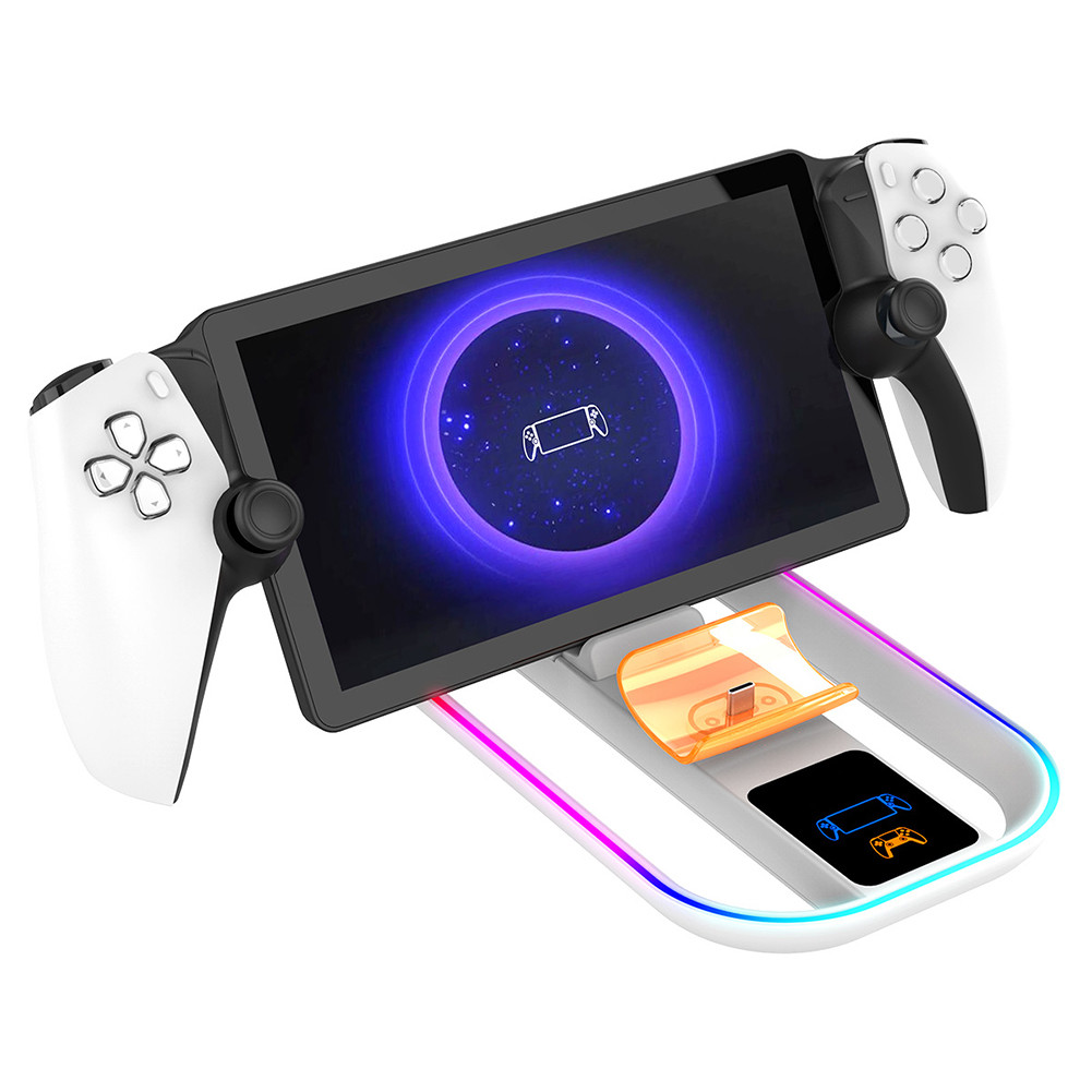 Controller Charger RGB Light Game Console&Controller Charger Dock Type C Controller Charging Station