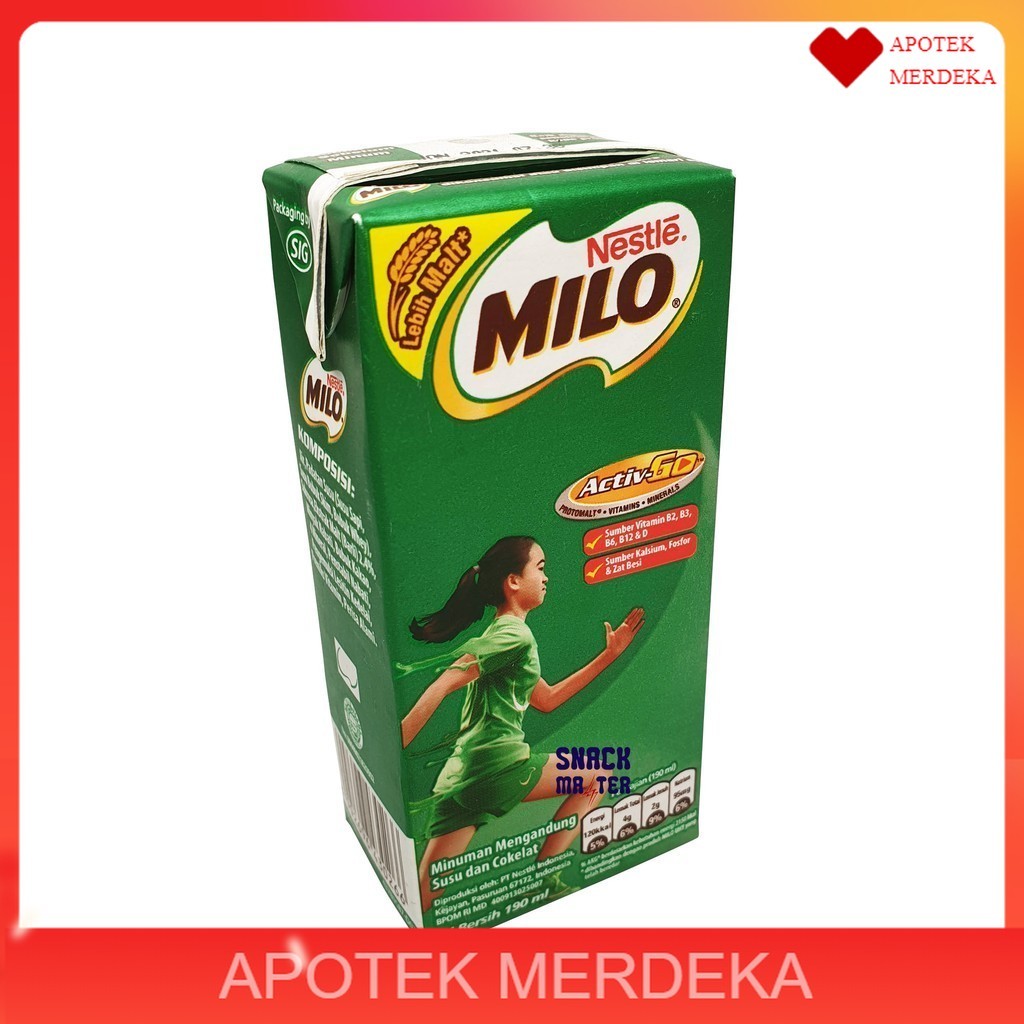 

Susu UHT Milo Active Go Kemasan Kotak - Netto 180 ml