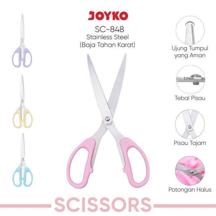 

Scissors / Gunting Joyko SC-848PTL / SC-848 Pastel