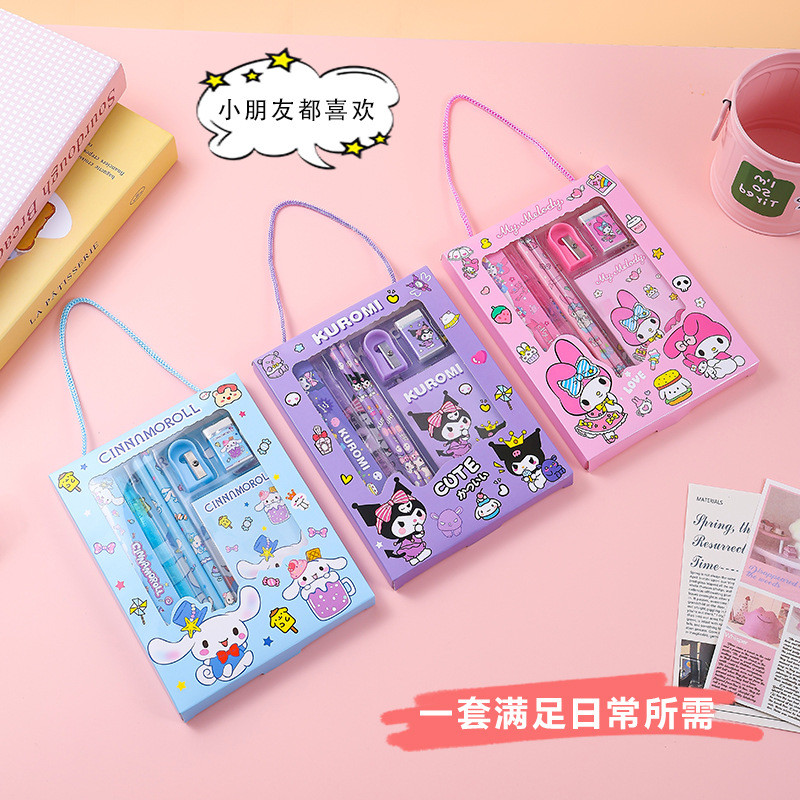 

(BOX) Alat Tulis Set 6 in 1 Karakter Kuromi Murah Lucu Pouch Set Stationery Hadiah - GG0416