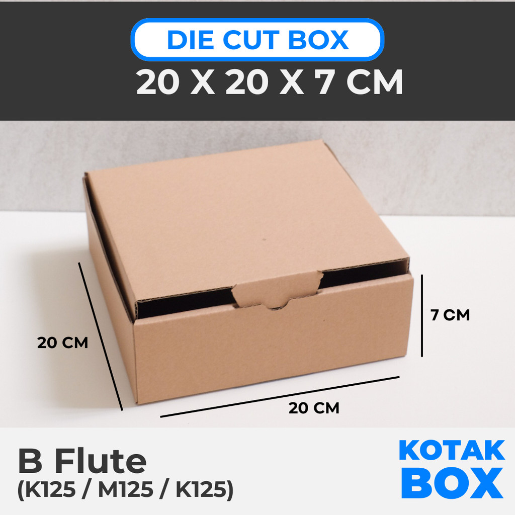 

Kardus Die Cut Mailer Box 20x20x7 cm | Box Kardus Karton Packaging Kardus Packing Polos