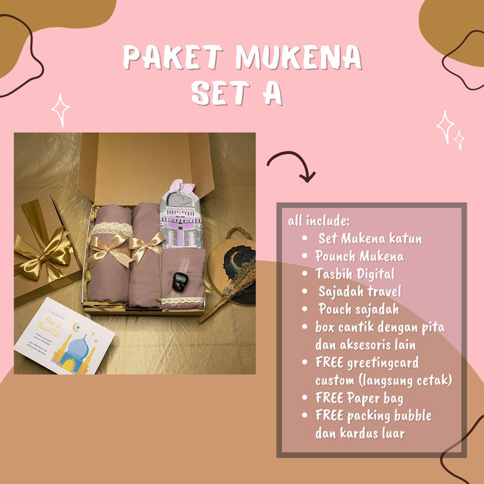 

[ HAMPERS MUKENA ] KADO HADIAH MUKENAH ANANDARU GIFT LEBARAN PUASA - SET A, WARDAH