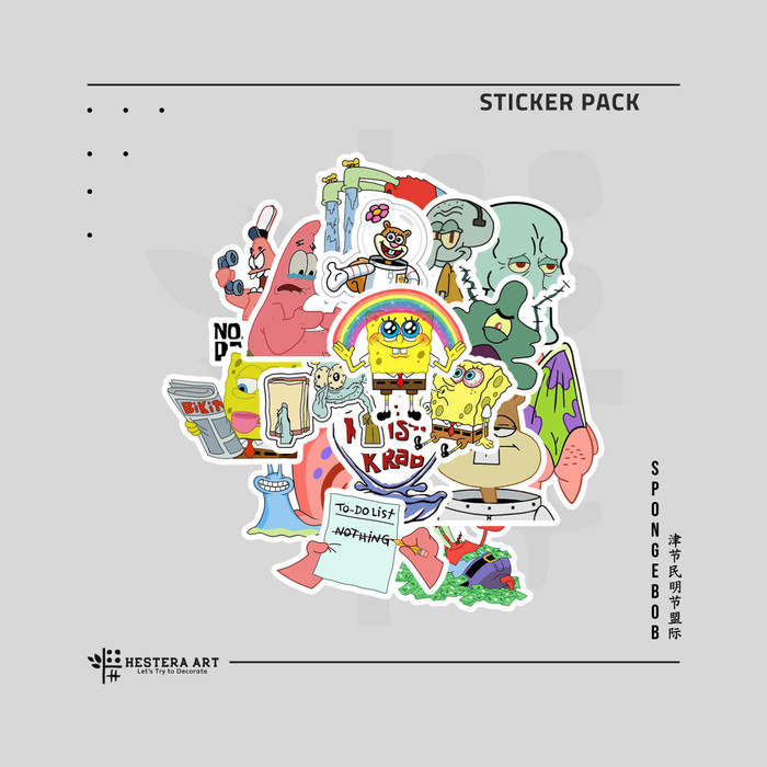 

Stiker Pack Kartun Sticker Vinyl Doff Laminasi | Stiker Spongebob Squerpants