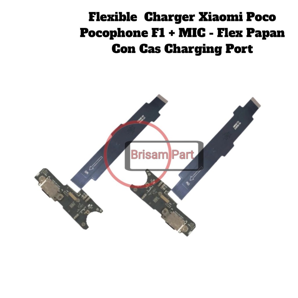 Flexible  Charger Board Xiaomi Poco Pocophone F1 + MIC - Flex Papan Con Cas Charging Port