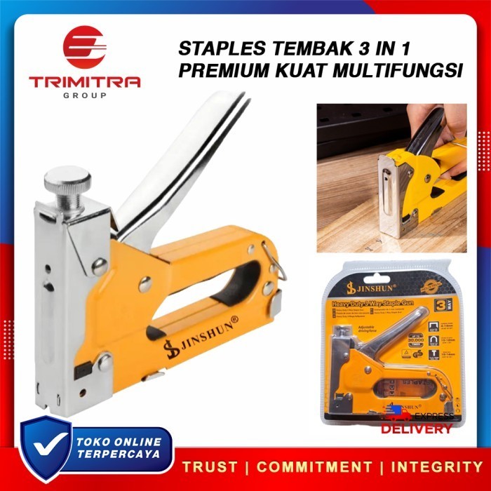 

BISA COD Staples Tembak 3 in 1 Jumbo Staple Gun Tacker Bisa 3 Jenis Staples Kuat TOP