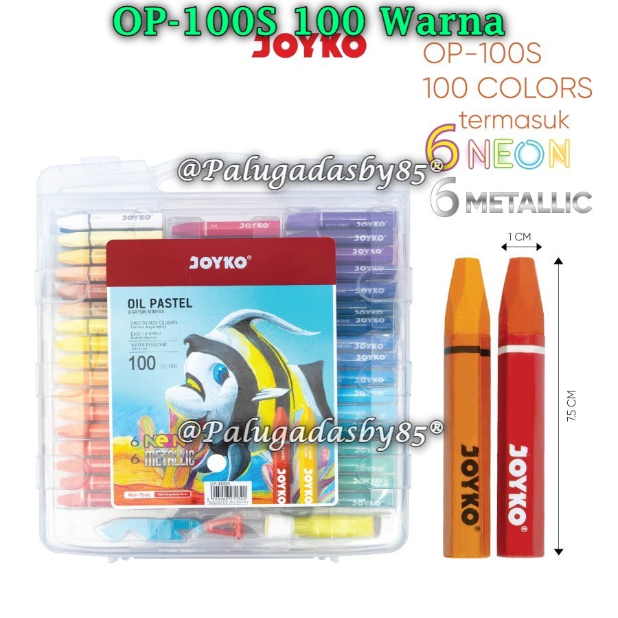 

(1 Set Isi 100 Warna) GROSIR Crayon JOYKO OP-100S 100 Warna / Crayon Krayon Minyak Oil Pastel Joyko