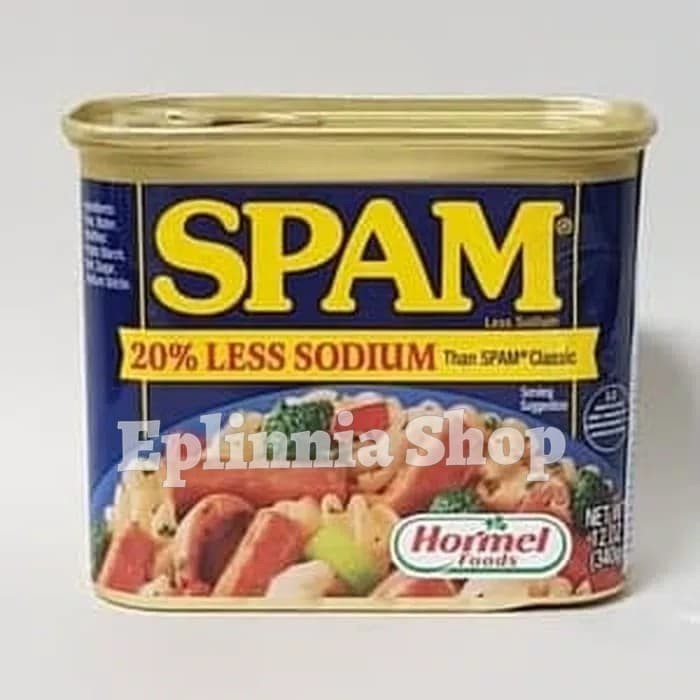 

WT Hormel Foods Spam 20% Less Sodium Than Classic Cornet Ham 340gr Kornet