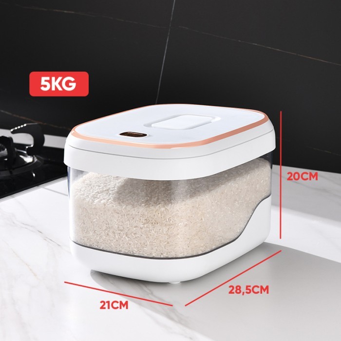Angola Tempat Penyimpanan Beras Serbaguna E28/E30 Rice Dispenser Box - 5kg