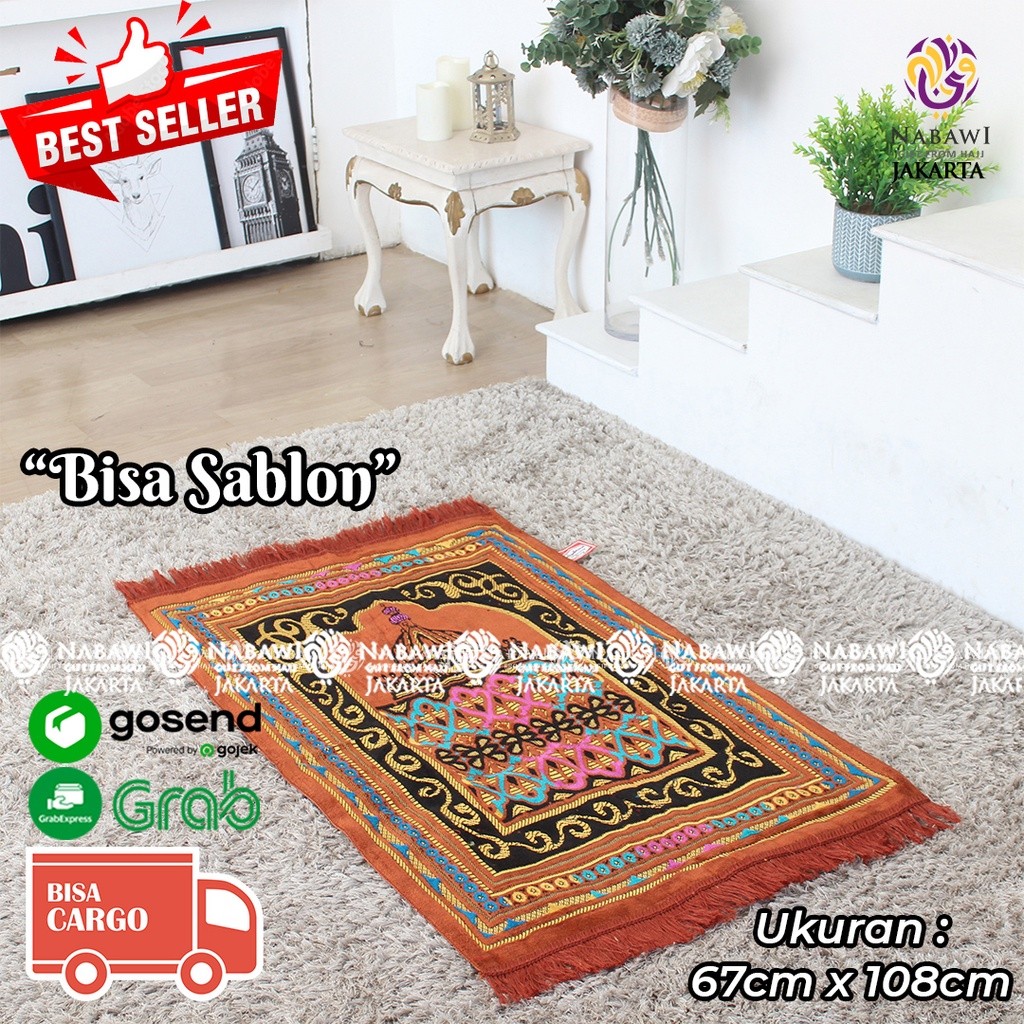 Sajadah Turki Turkey Alydrus Besar Sajadah Bulu Murah Souvenir Oleh Oleh Haji dan Umroh Nabawi Gresi