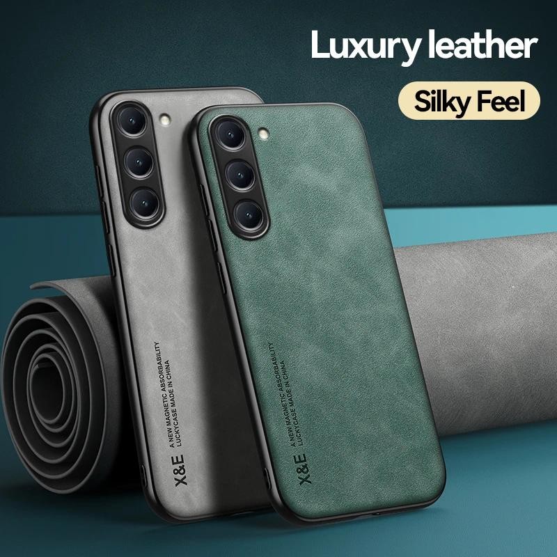For Samsung Galaxy S23 Ultra 5G Samsung S23 + Plus S 23 Ultra Casing case Sheepskin Leather Shockpro